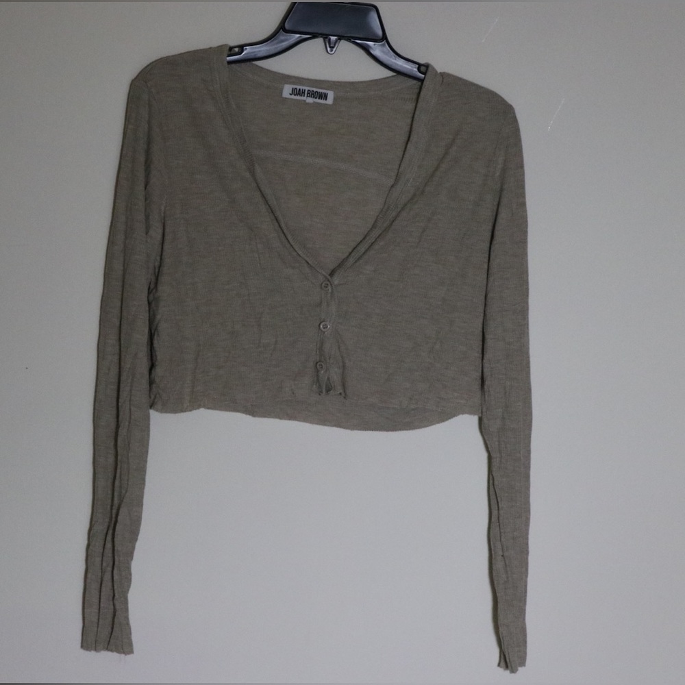 Joan Brown Crop Long Sleeve Cardigan